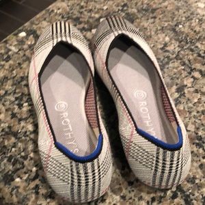 Rothy’s, grey glen plaid, 9.5
